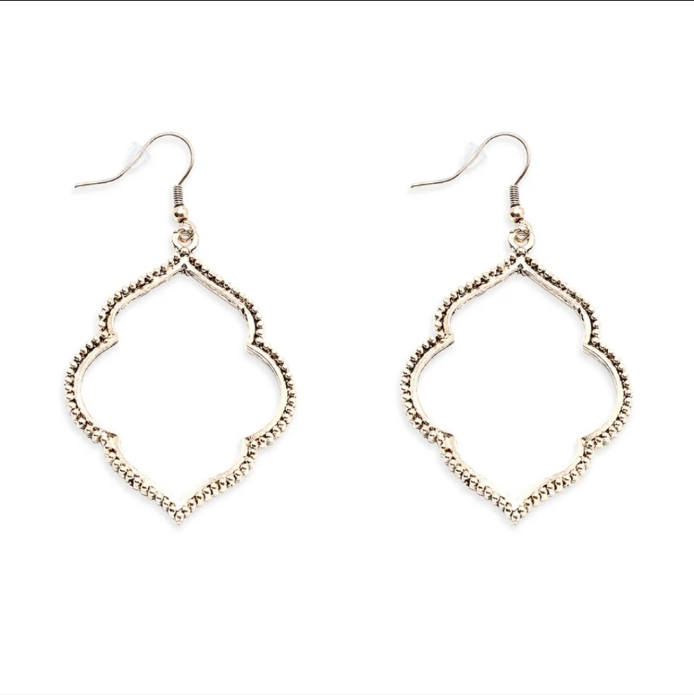 Myra Elegant Portal Gold-Tone Dangle Earrings